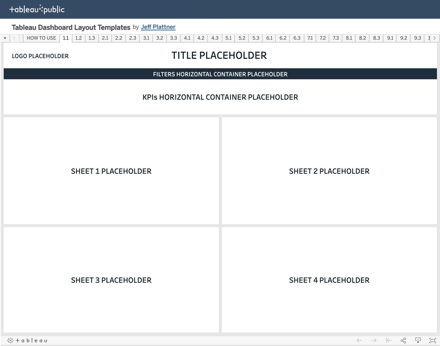 Start Saving Time with this Tableau Dashboard Templates Workbook tableau-templates